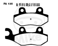 brzdové destičky EBC FA135MX-S. 7324460