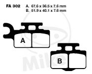 brzdové destičky EBC FA302R. 7324056