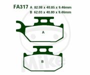 brzdové destičky EBC FA317TT. 7325665