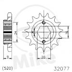 řetězové kolečko HYOSUNG GT,GV, YAMAHA YFS Blaster.7260391