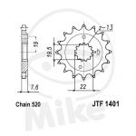 řetězové kolečko KAWASAKI KFX400, SUZUKI LT-R450, LT-Z400.7263692