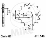 řetězové kolečko KAWASAKI KX,YAMAHA LB,PW,TT-R.7263551