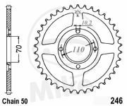 rozeta HONDA CB250,CB400,CM400.7272065.