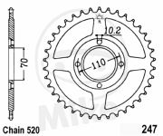 rozeta HONDA CB250N,CB400N, CM400.7272677.