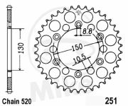 rozeta HONDA FMX, FX, NX,  SLR, YAMAHA YZF.7275100