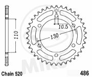 rozeta KAWASAKI ER5,GPZ500S,ZR500,YAMAHA YZF-R1.7274327