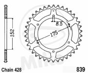rozeta YAMAHA DT 125, DT 125 Everts.7276801