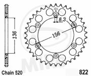rozeta YAMAHA DT,TT,XT,WR,YFM,YFS,YZ. 7276587