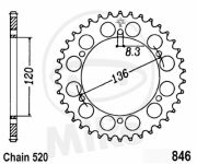 rozeta YAMAHA RD350YPVS, SRX,SZR,TDR,TZR.7274376